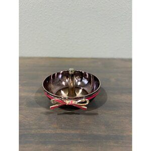 Kate Spade Silver Plate Ring Holder Pink Ribbon Bow By Lenox